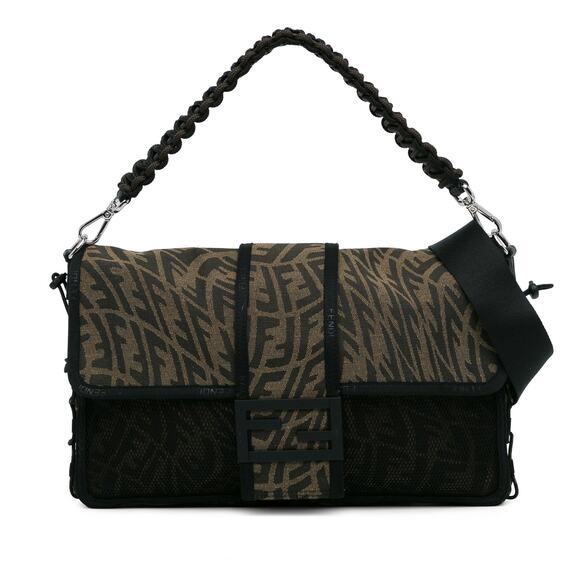 Fendi Large Zucca Vertigo Mesh Baguette Satchel - Picture 1 of 3